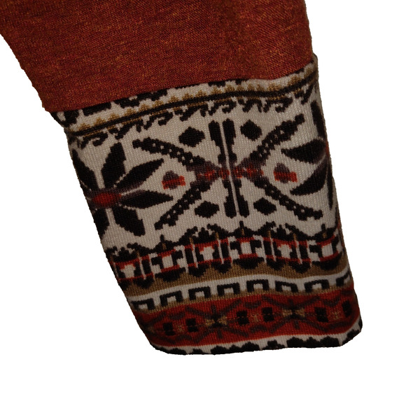 Entro Southwestern Sweater Top Women's LARGE Boho Fringe Lightweight Oversized - Picture 3 of 16